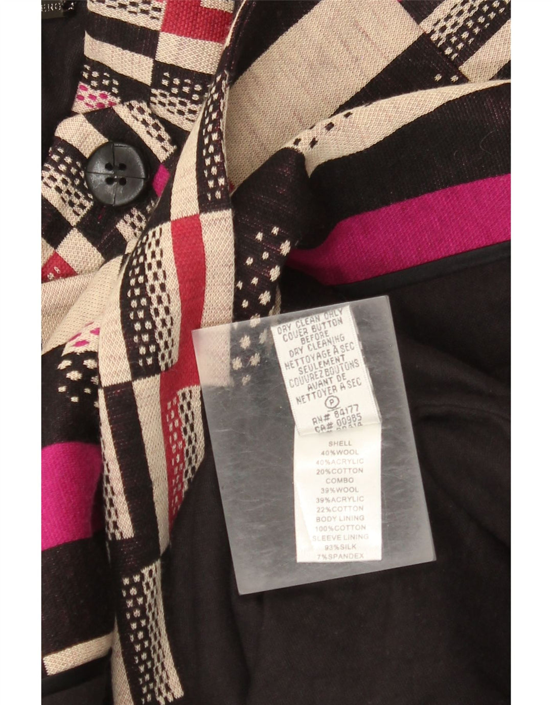 Soprabito da donna DIANE FURSTENBERG US 12 Grande lana geometrica multicolore