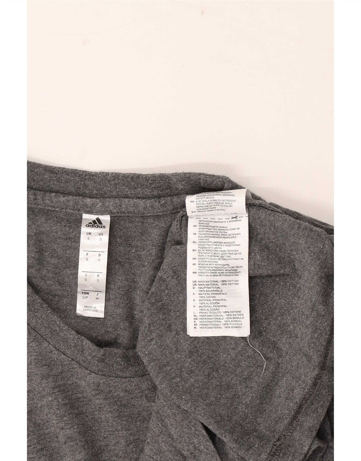 T-shirt Adidas da uomo Top Small in cotone grigio