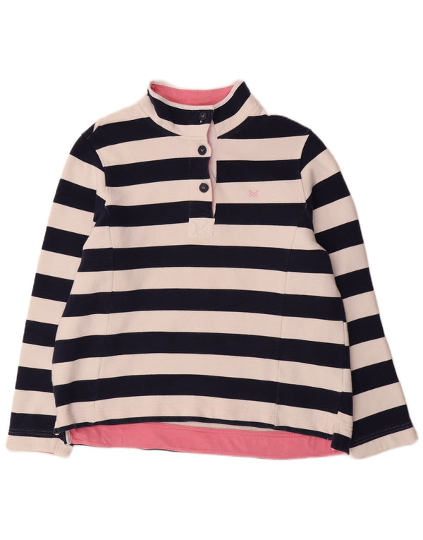 Crew Clothing Felpa da donna Maglione UK 18 XL Blu navy a righe