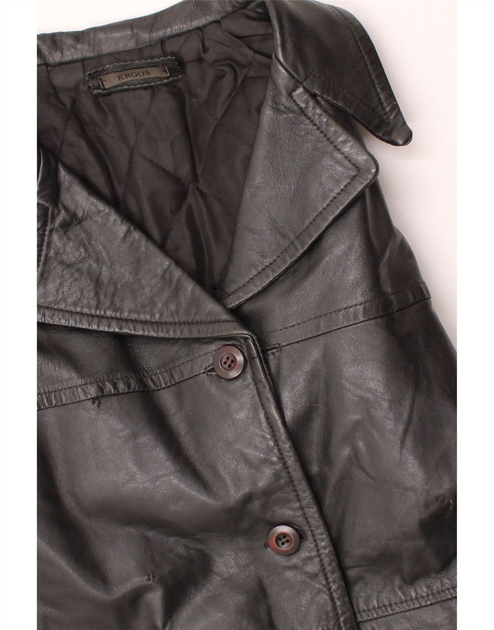 VINTAGE Womens Bomber Jacket UK 14 Medium Black Vintage Vintage and Second-Hand Vintage from Messina Hembry 