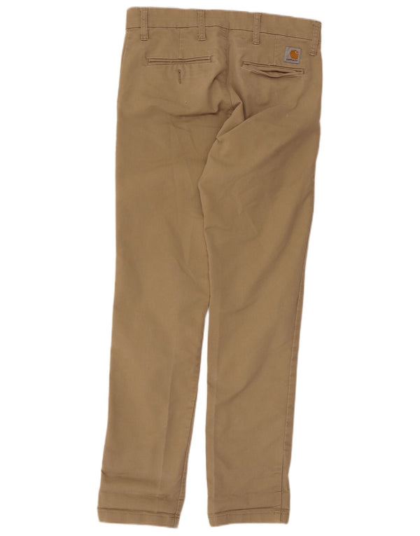 Carhartt Mens Slim Chino Trousers  W30 L32 Beige Polyester
