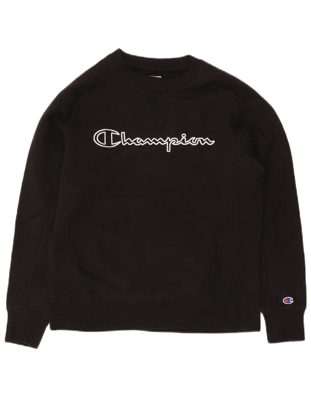 Felpa Champion da uomo Petit Graphic, maglione piccolo in cotone nero
