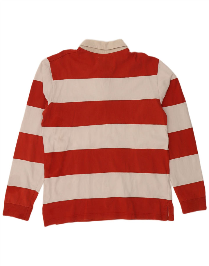 Polo da rugby da uomo a maniche lunghe TIMBERLAND a righe rosse medie