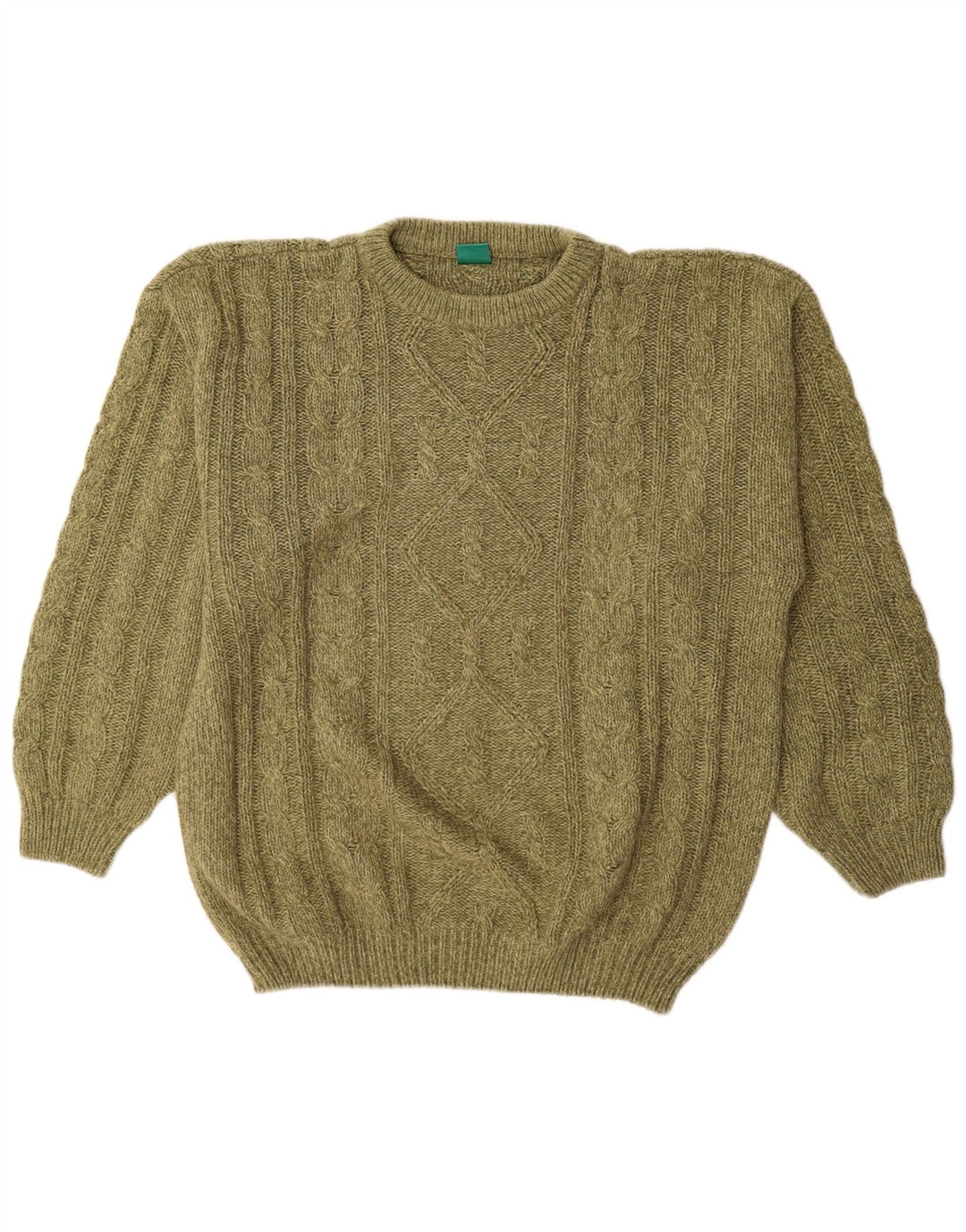 Maglione maglione girocollo da uomo Canda grande acrilico verde