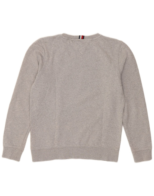 Tommy Hilfiger Boys Graphic Sweatshirt Jumper 13-14 Years Grey Colourblock