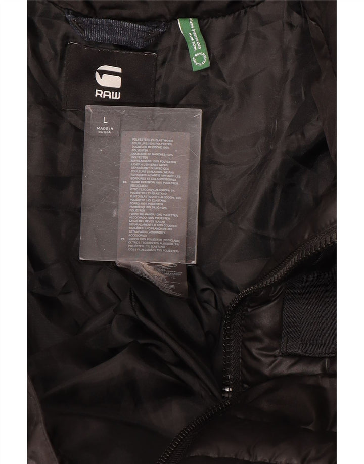 Cappotto imbottito con cappuccio da donna G-STAR UK 16 grande poliestere nero