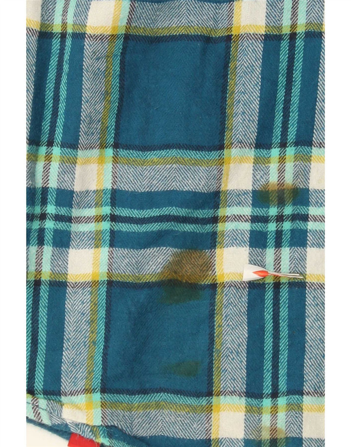Camicia in flanella da donna Dickies UK 14 Cotone scozzese blu medio