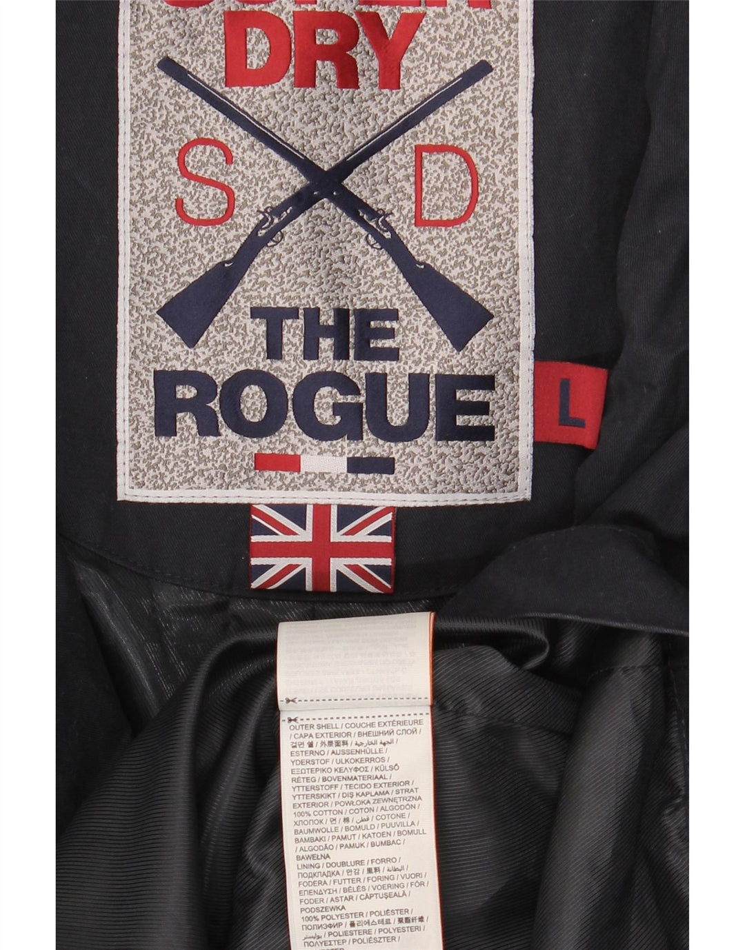 Cappotto da marinaio da uomo Superdry UK 40 grande cotone blu navy