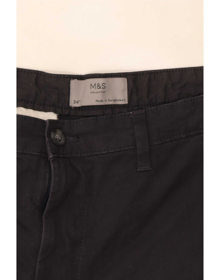 Pantaloncini chino da uomo Marks & Spencer W34 grandi in cotone blu navy