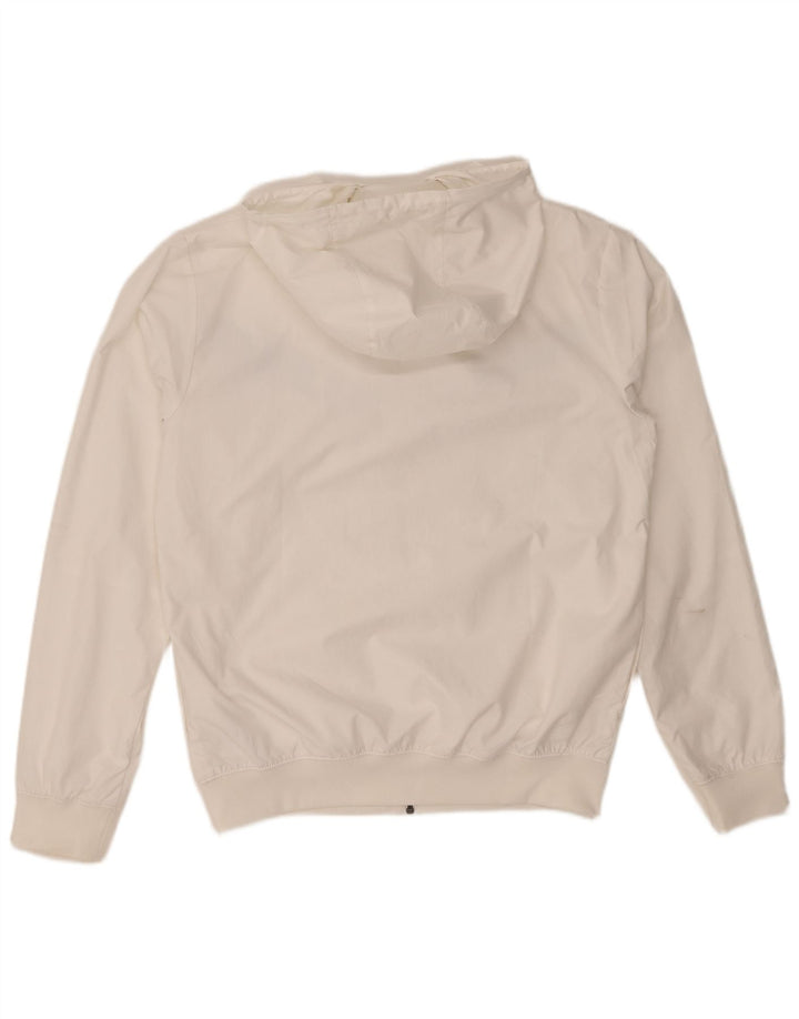 Giubbotto bomber con cappuccio da uomo Nike UK 36 piccolo poliestere color block bianco