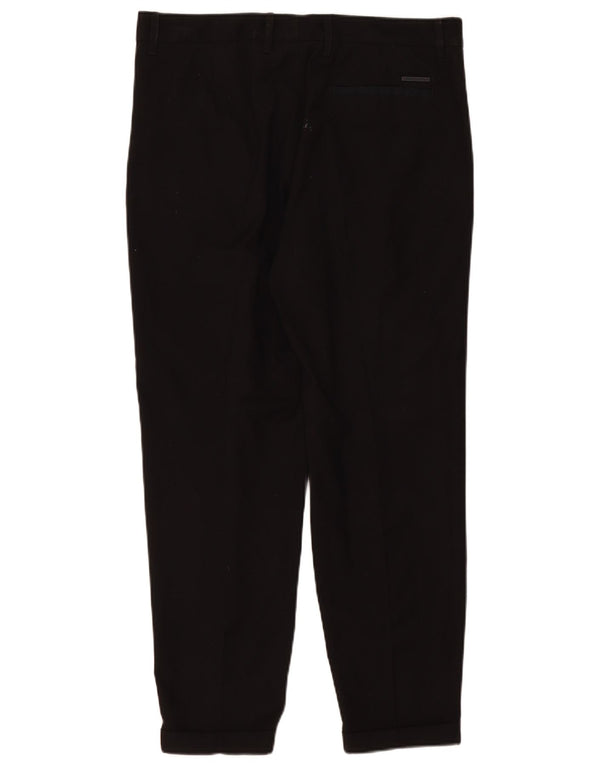 Pantaloni chino con pegging da uomo Armani Exchange W34 L28 poliestere nero