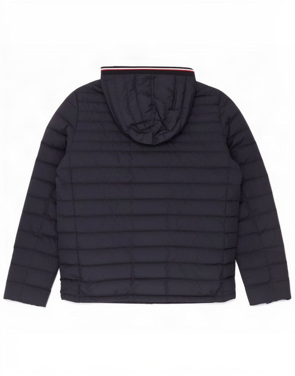Giacca imbottita con cappuccio da uomo Tommy Hilfiger UK 40 Large in poliestere blu navy