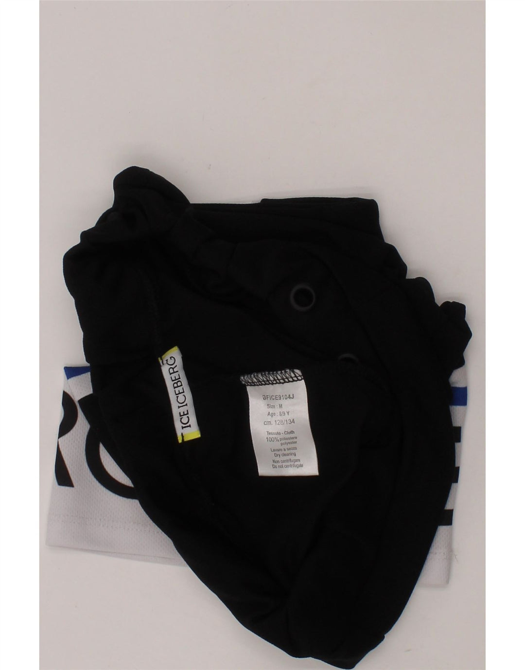 ICEBERG Boys Graphic Sport Shorts 8-9 Years  Black Colourblock Polyester