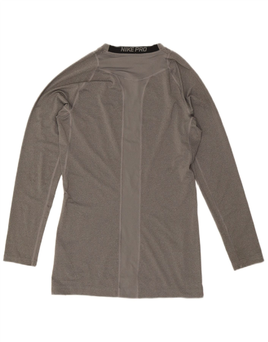 Maglia Nike Dri Fit da uomo a maniche lunghe in poliestere color block grigio medio