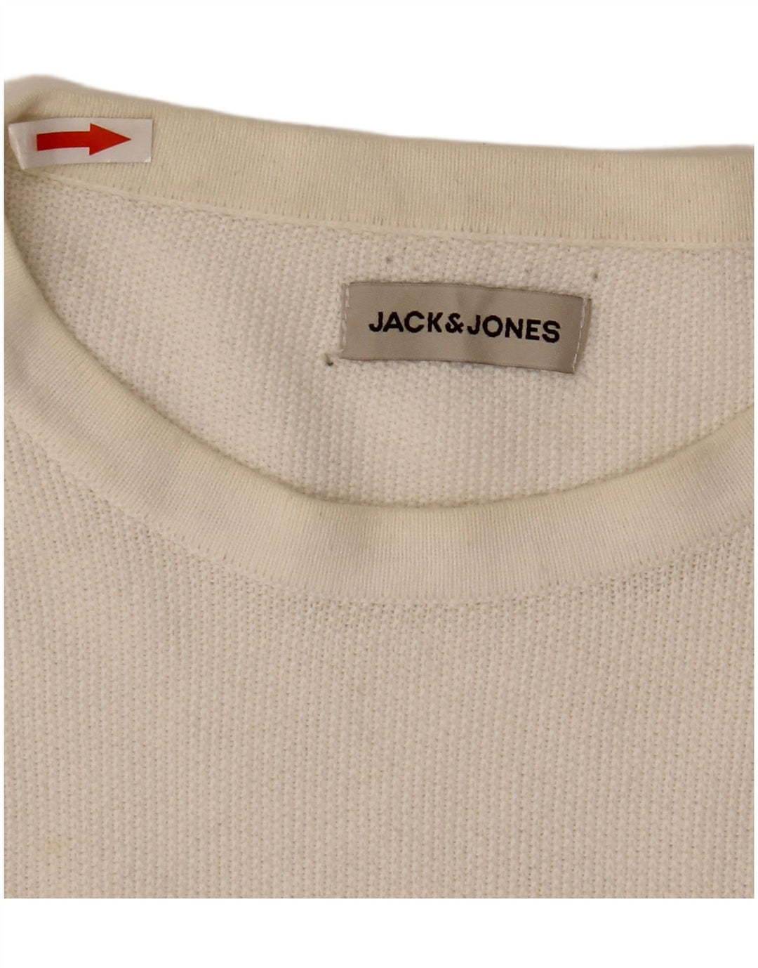 Maglione maglione girocollo da uomo Jack & Jones grande cotone bianco