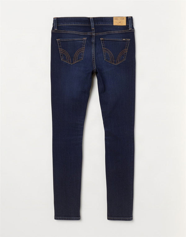 Jeans skinny Hollister da donna US 1 XS W25 L29 cotone blu navy