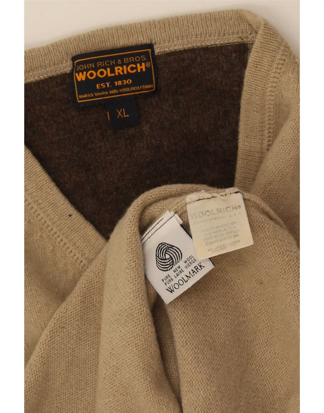 Canotta da uomo Woolrich Canotta XL Beige Nuova lana