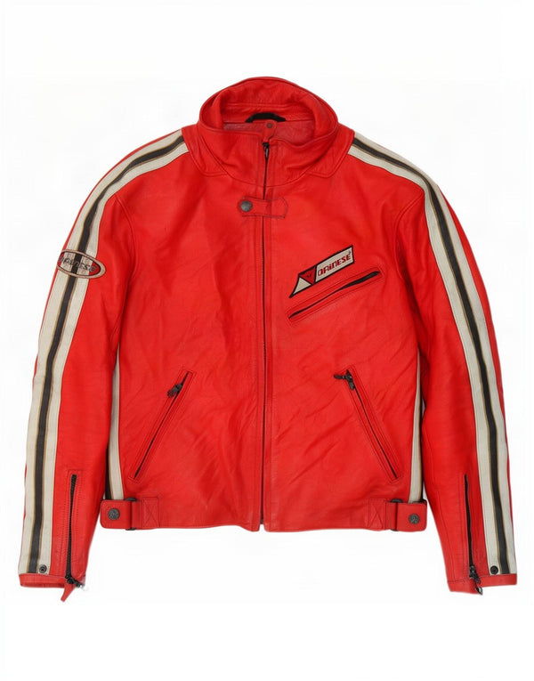 Giacca da corsa in pelle da uomo Dainese IT 50 Medium Red Colourblock