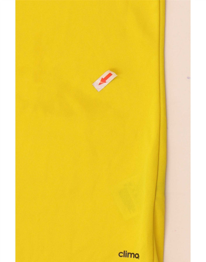 T-shirt Adidas Climalite da uomo Top piccola in poliestere giallo