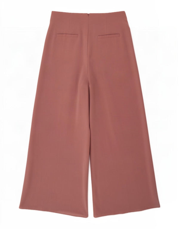 Topshop Pantaloni casual a vita alta da donna UK 10 Small W26 L25 Marrone