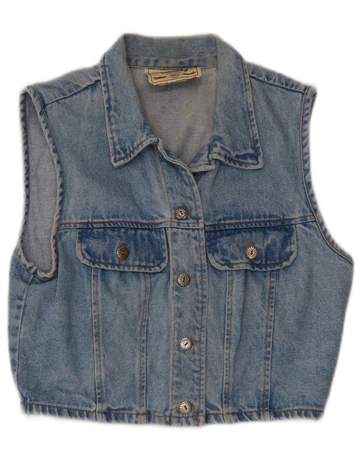Gilet Denim Bambina VINTAGE 9-10 Anni Blu Cotone