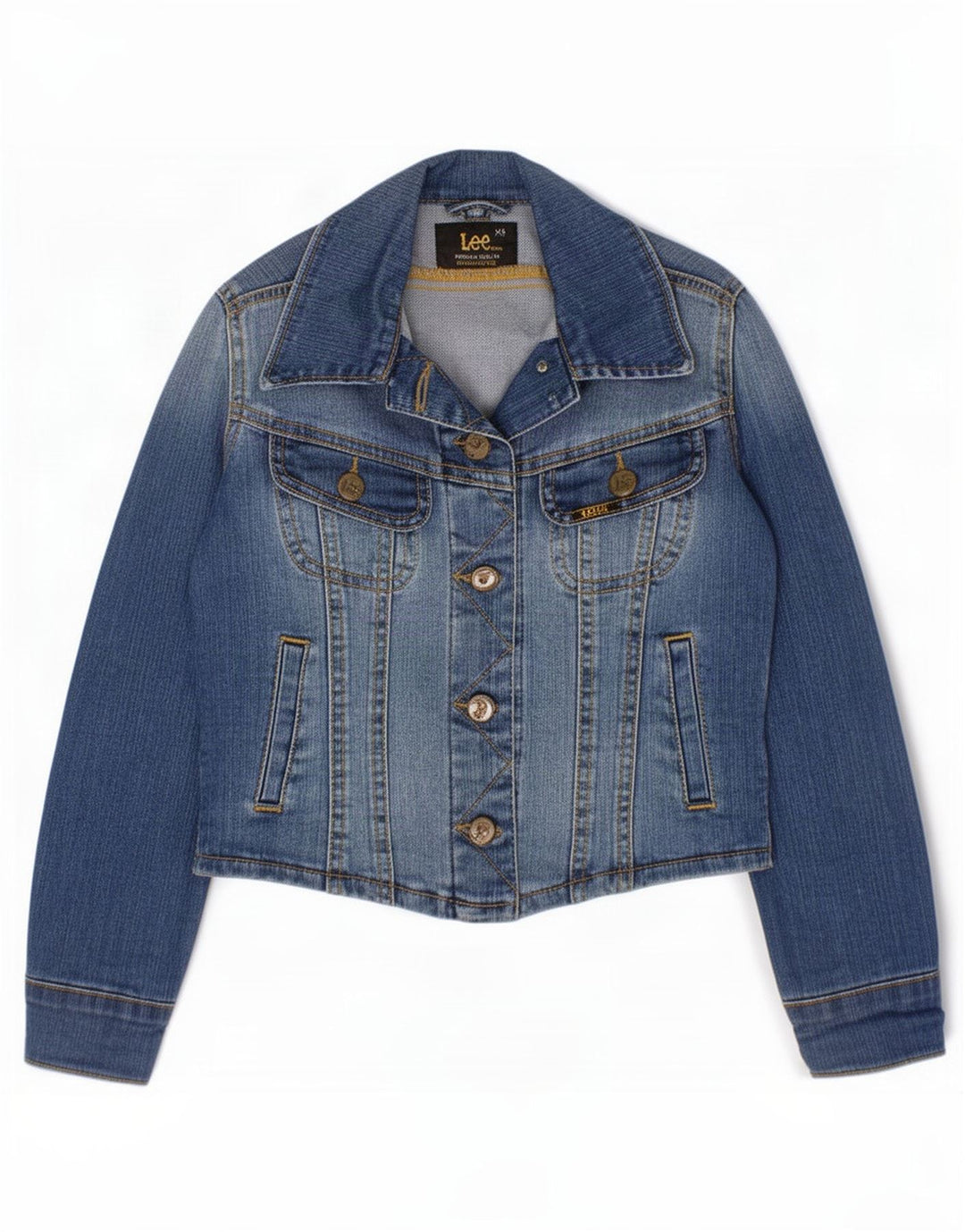 Giacca di jeans per ragazze Lee 7-8 anni XS in cotone blu