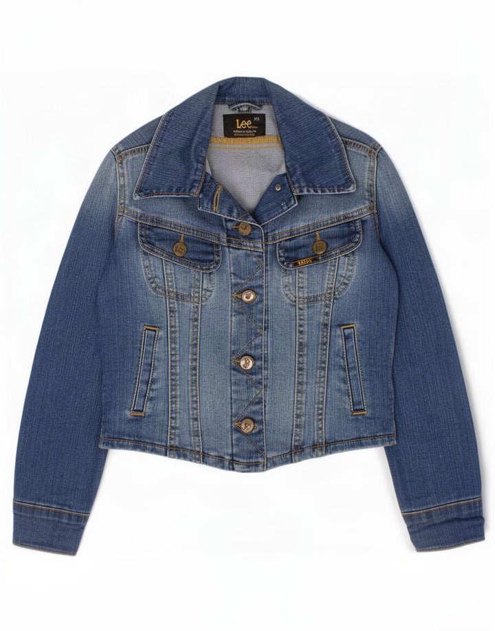 Giacca di jeans per ragazze Lee 7-8 anni XS in cotone blu