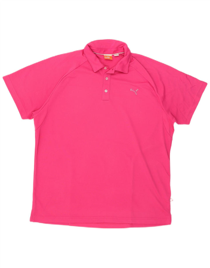 Polo Puma da uomo XL rosa in poliestere