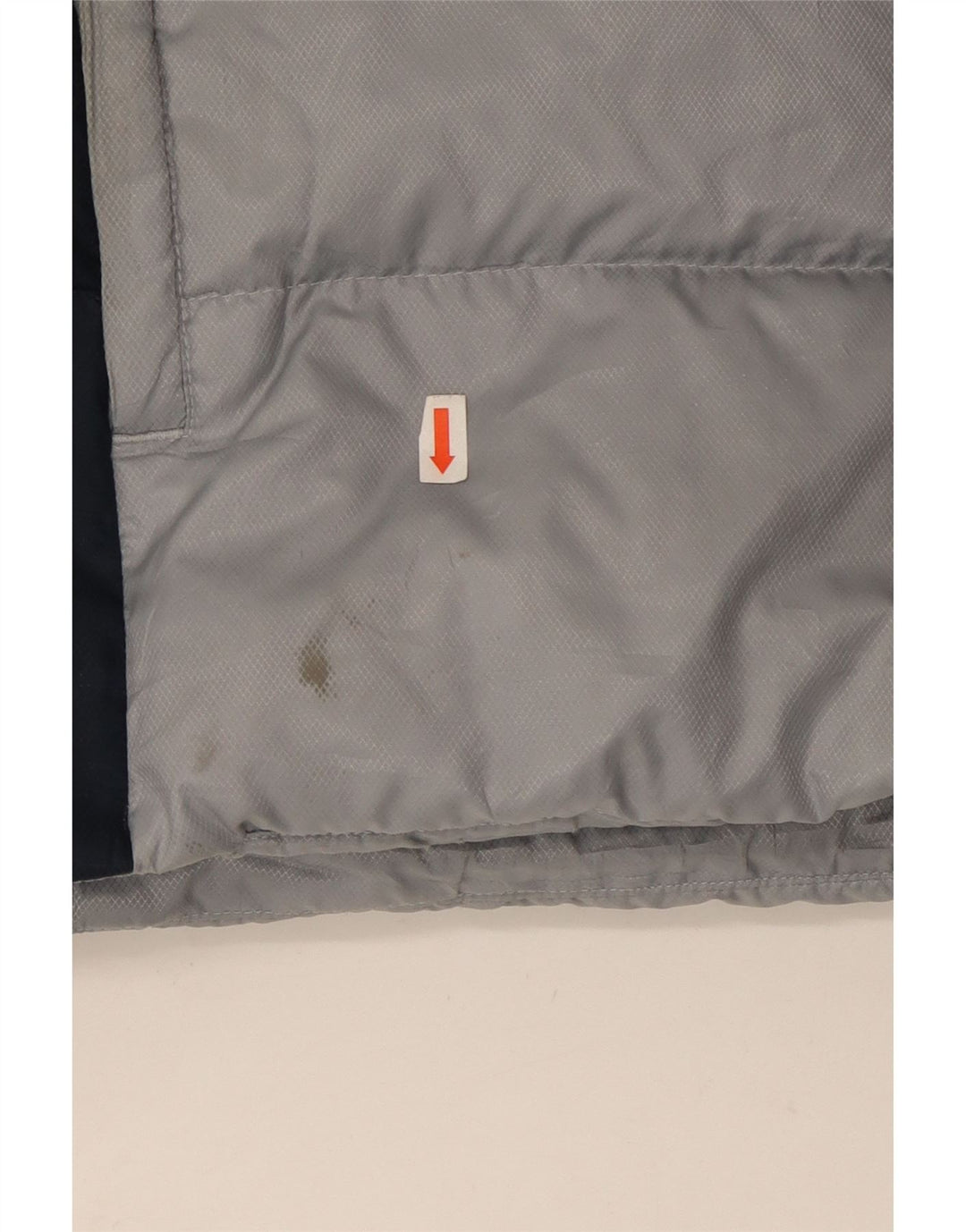 Giacca imbottita da uomo a tre strisce Adidas UK 40 Large Grey Colourblock