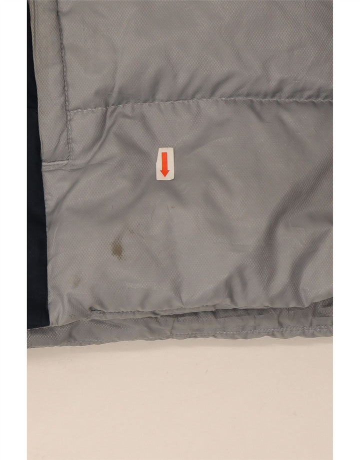 Giacca imbottita da uomo a tre strisce Adidas UK 40 Large Grey Colourblock