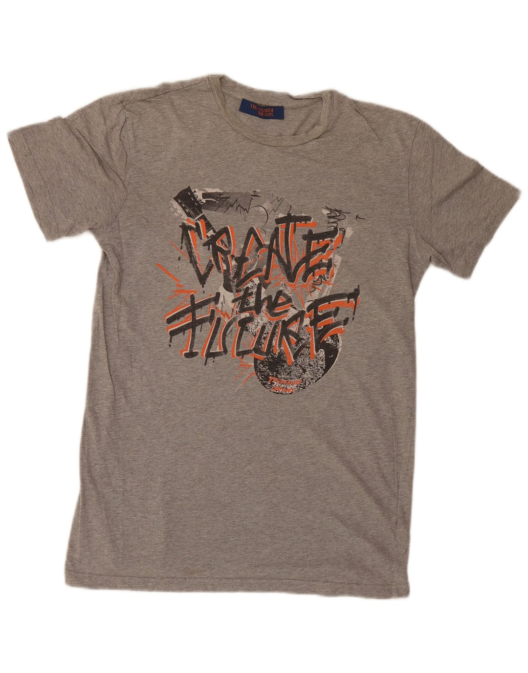 T-shirt grafica da uomo Trussardi Jeans Top piccola grigia