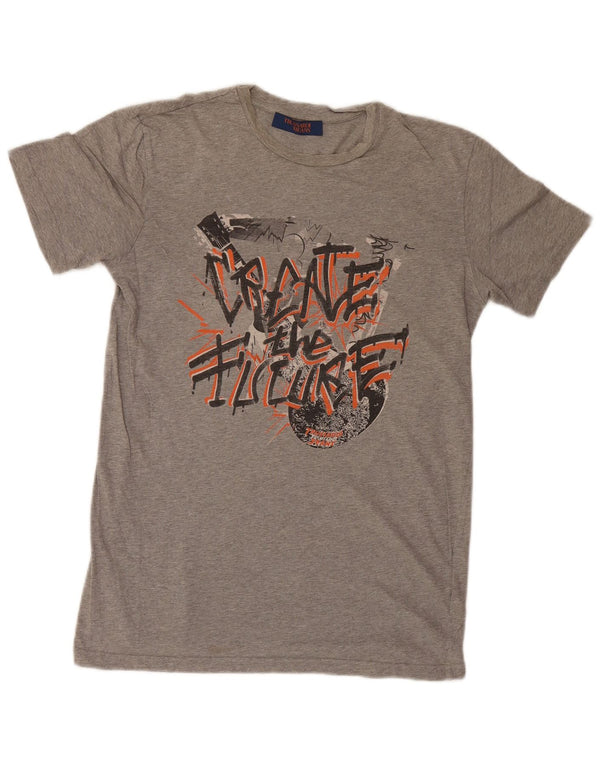 T-shirt grafica da uomo Trussardi Jeans Top piccola grigia
