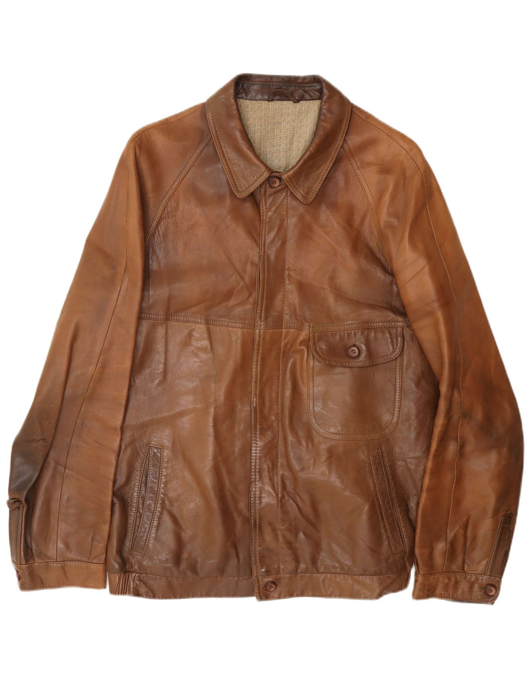 Giacca in pelle da uomo Christ UK 36 piccola marrone