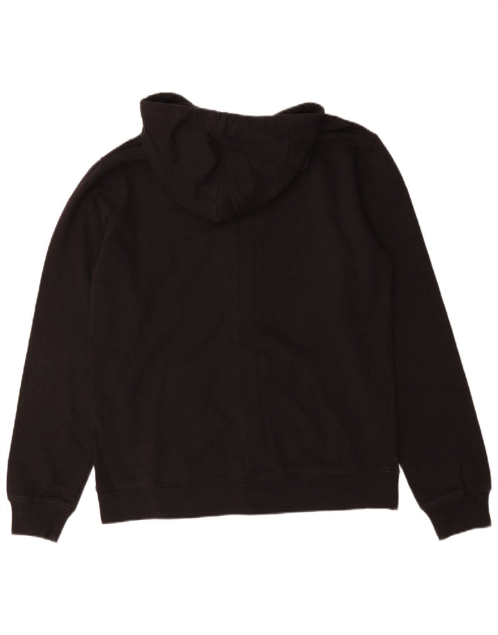 Maglione con cappuccio e zip da uomo Lotto in cotone nero medio