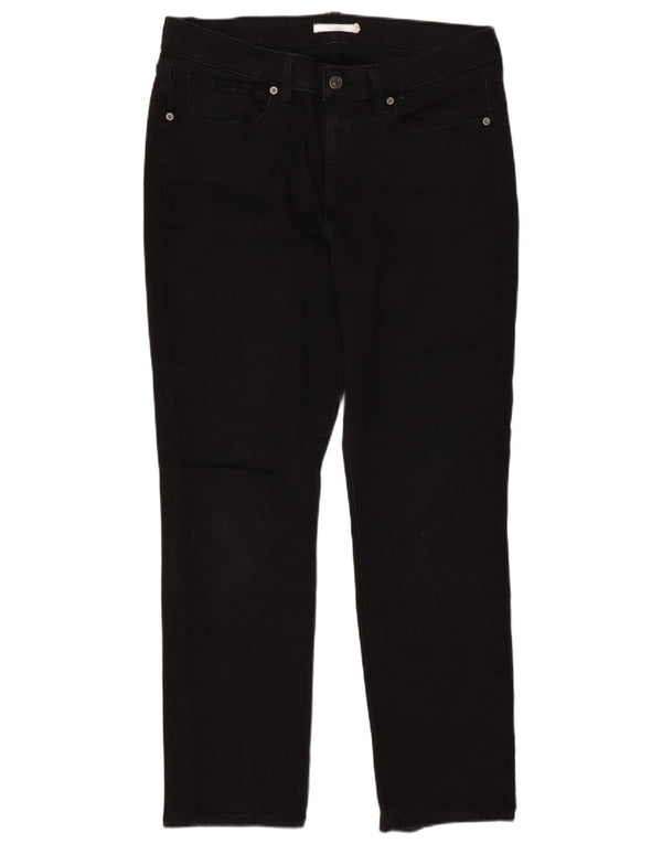 Jeans dritti classici da donna Levi's W32 L30 cotone nero