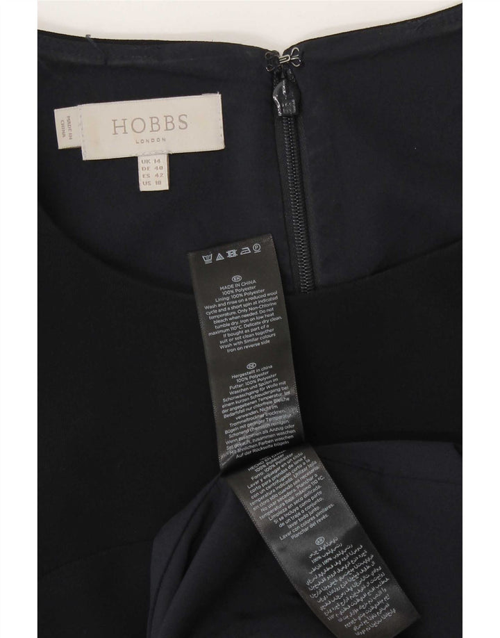 Abito tubino senza maniche da donna Hobbs UK 14 grande poliestere blu navy