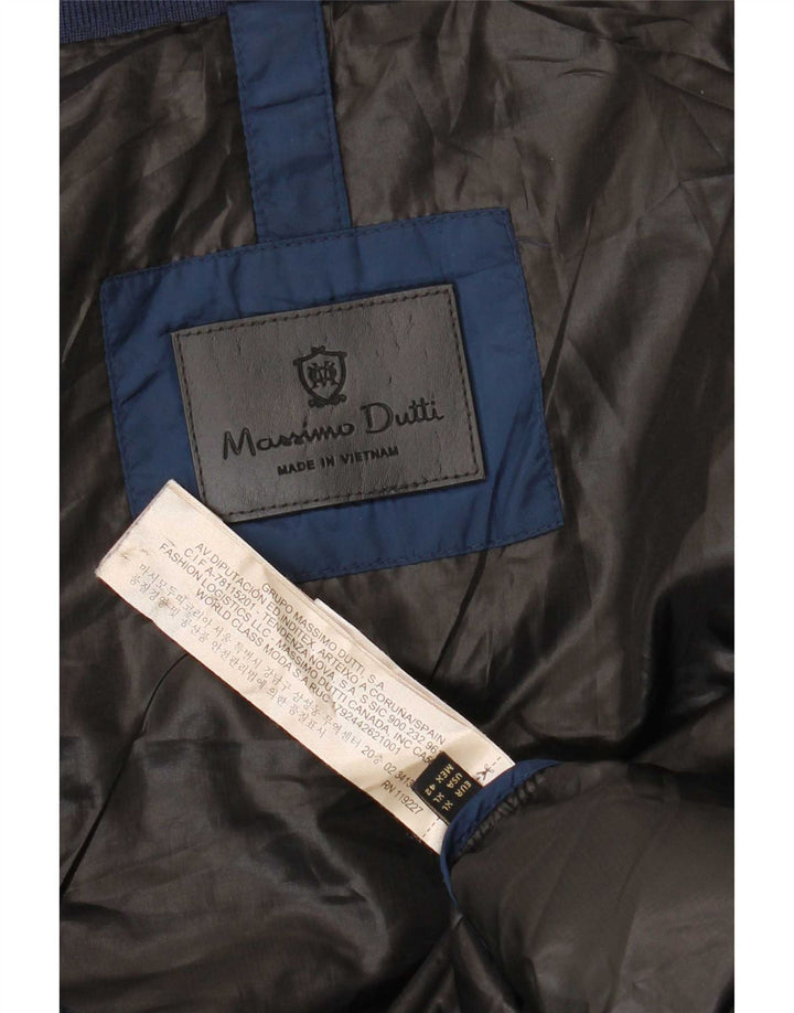 Giacca imbottita da uomo Massimo Dutti UK 42 XL Poliestere blu navy