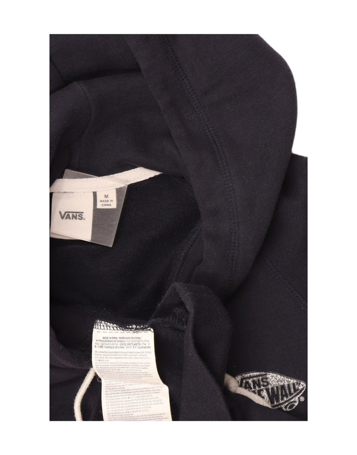 Felpa con cappuccio grafica da uomo di Vans, cotone medio blu navy