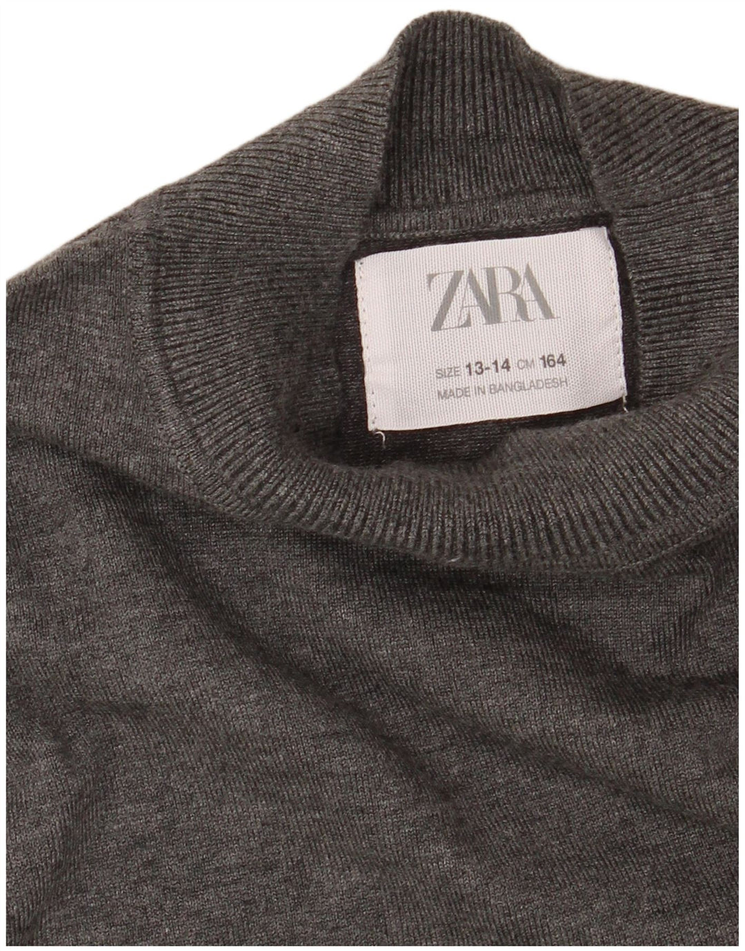Maglione Dolcevita ZARA Bambino 13-14 Anni Grigio