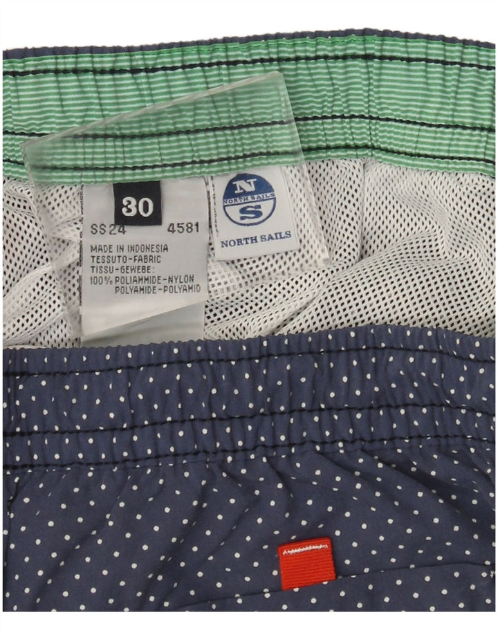 Pantaloncini da bagno da uomo North Sails medio blu navy maculato in poliammide