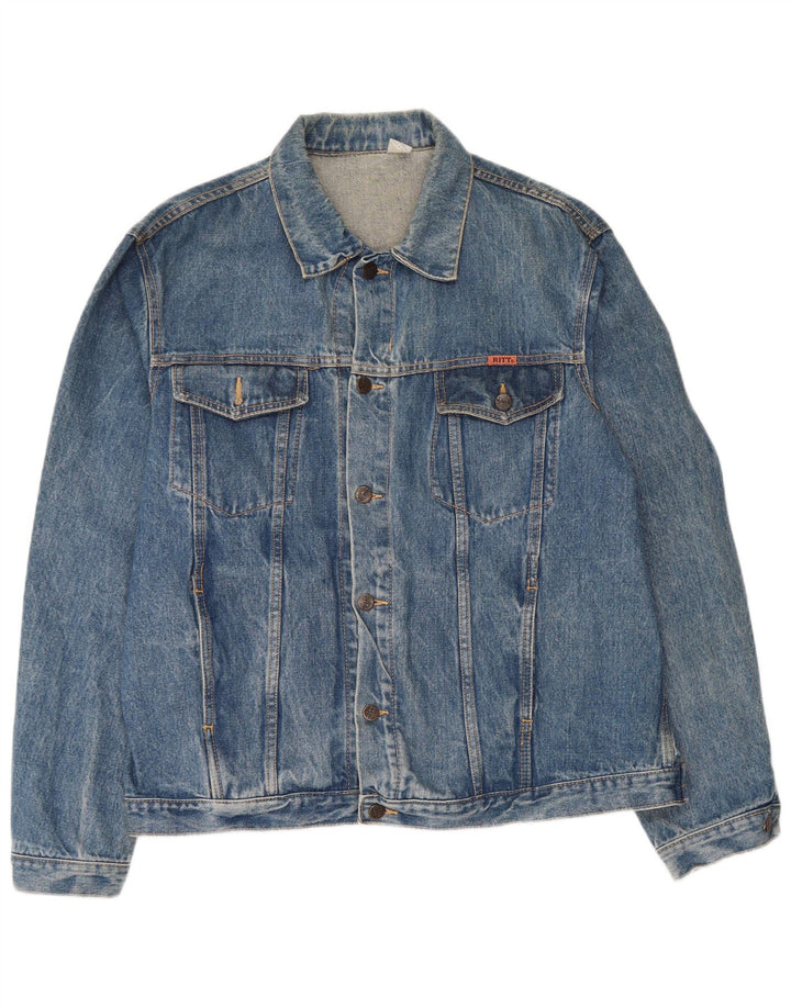 Giacca in denim da uomo Ritt UK 40 grande cotone blu