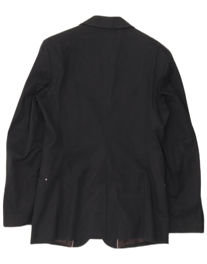 Giacca blazer da uomo a 2 bottoni Zara IT 48 cotone blu navy medio
