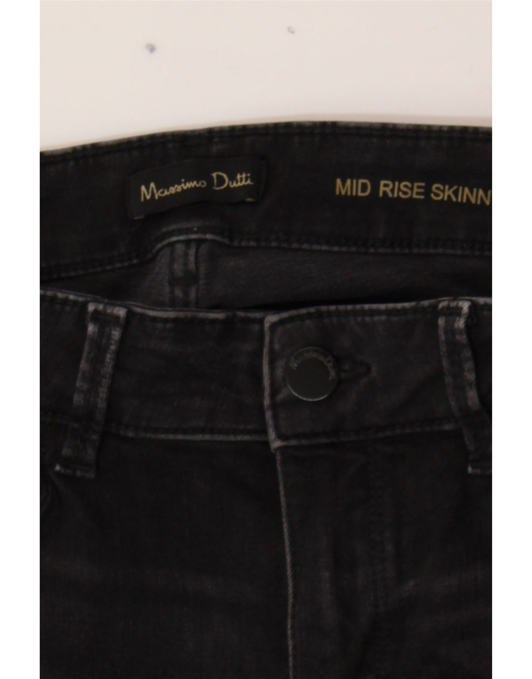 MASSIMO DUTTI Womens Mid Rise Skinny Jeans EU 40 Medium W30 L29 Black Vintage Massimo Dutti and Second-Hand Massimo Dutti from Messina Hembry 