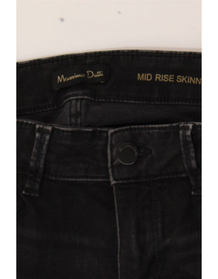 MASSIMO DUTTI Womens Mid Rise Skinny Jeans EU 40 Medium W30 L29 Black Vintage Massimo Dutti and Second-Hand Massimo Dutti from Messina Hembry 