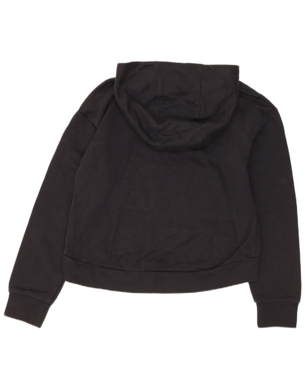 Felpa con cappuccio grafica Nike per ragazze 12-13 anni, grande, cotone nero
