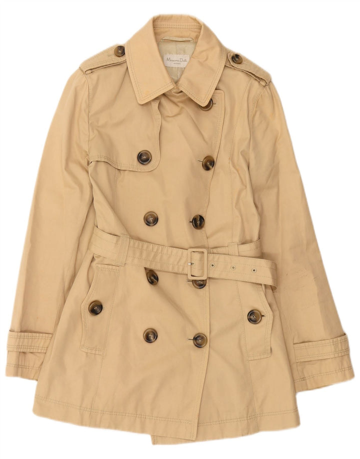 Trench da donna Massimo Dutti UK 12 Viscosa beige medio