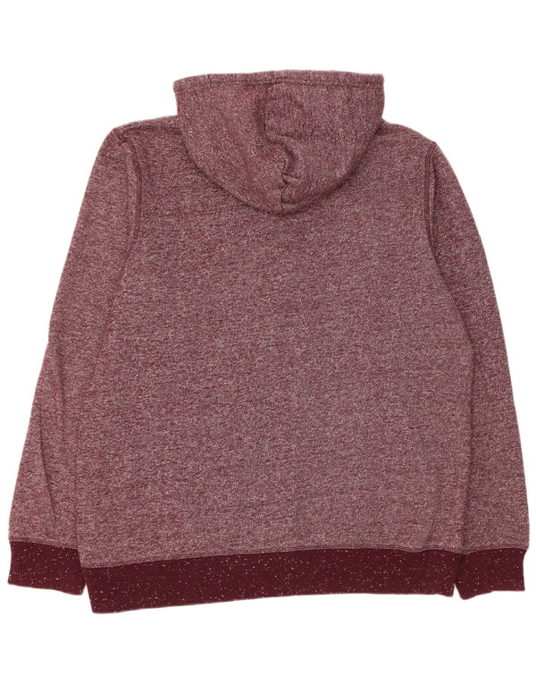 Jack & Jones Felpa con cappuccio grafica da uomo XL Poliestere screziato bordeaux