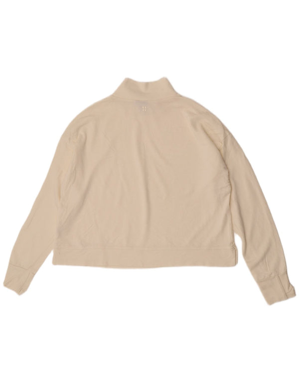 Felpa oversize corta da donna Sweaty Betty UK 16 grande bianco sporco