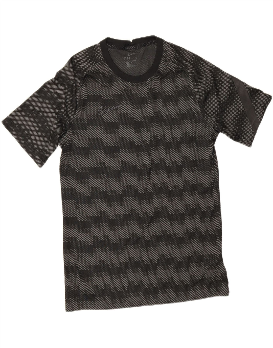 T-shirt Nike da uomo Dri Fit Top in poliestere geometrico nero medio