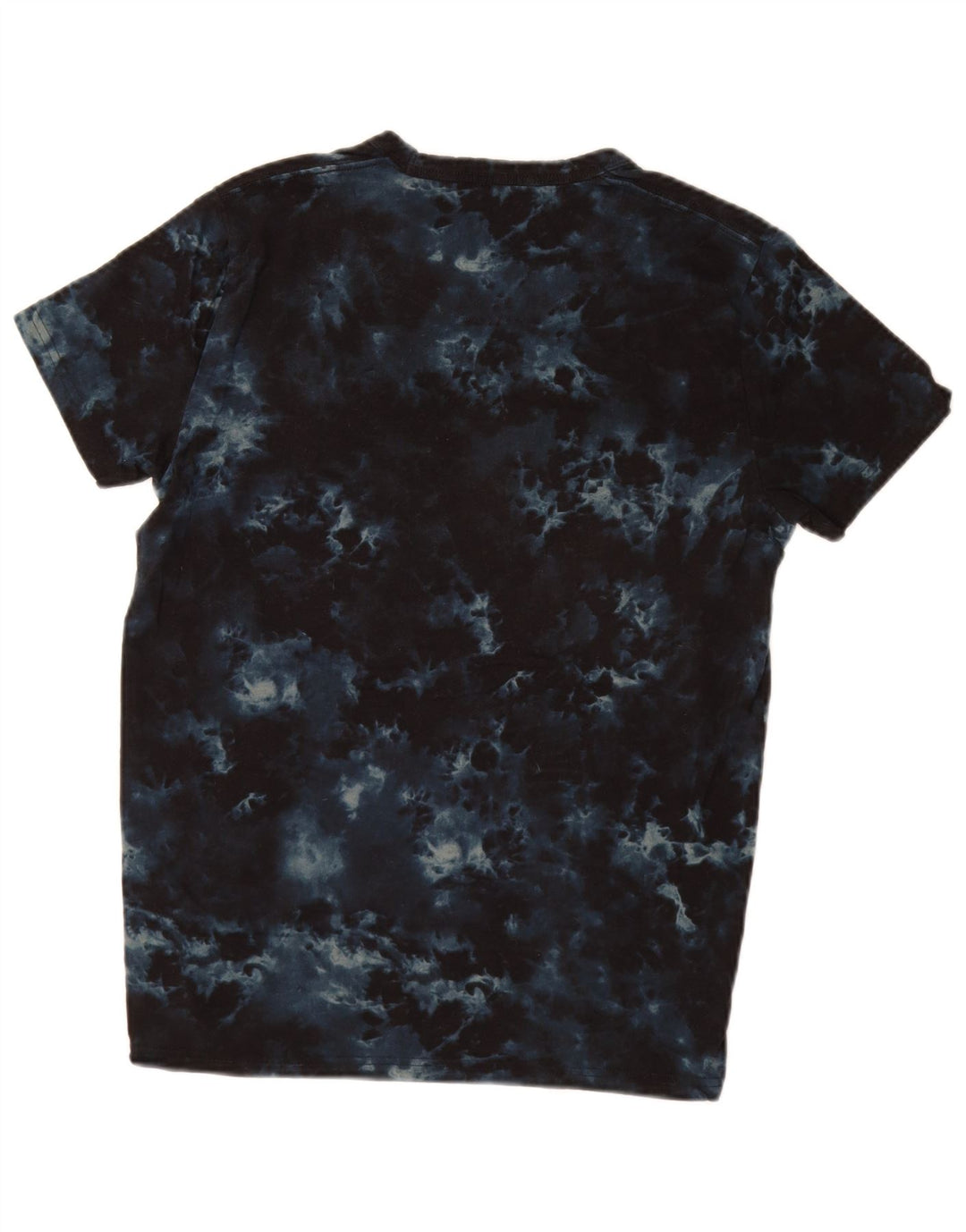 T-shirt grafica da uomo HOLLISTER Top Small in cotone tie-dye blu navy